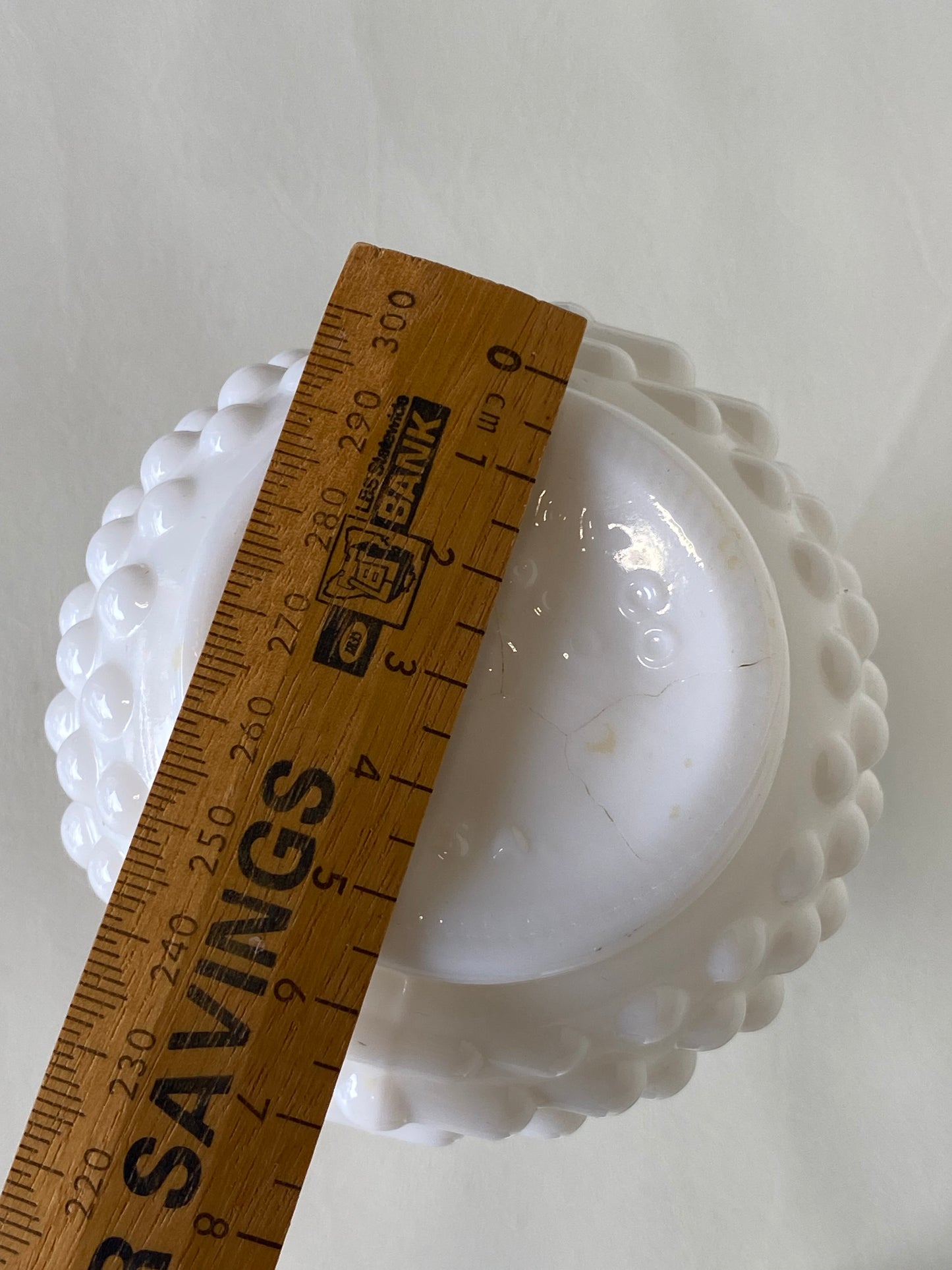 Vintage E.O. Brody Co. USA white milk glass vases / hobnail pattern