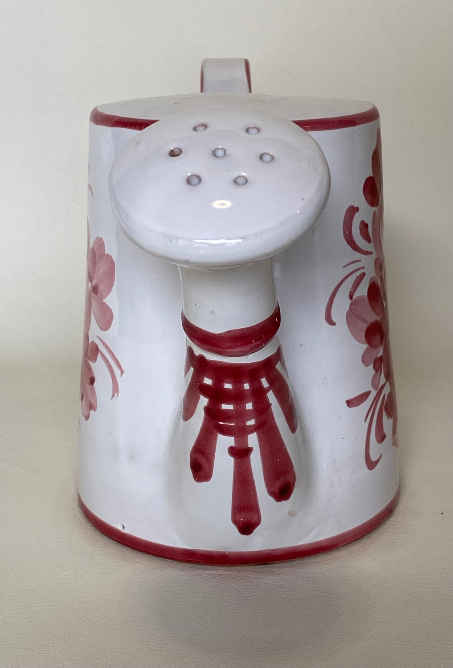 Vintage Italian hand painted pottery watering "can"