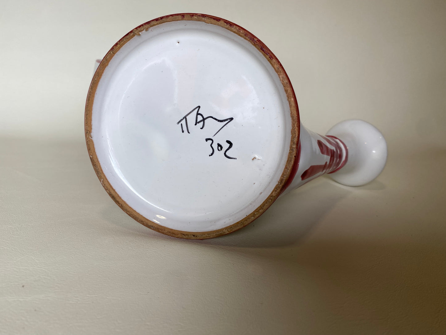 Vintage Italian hand painted pottery watering "can"