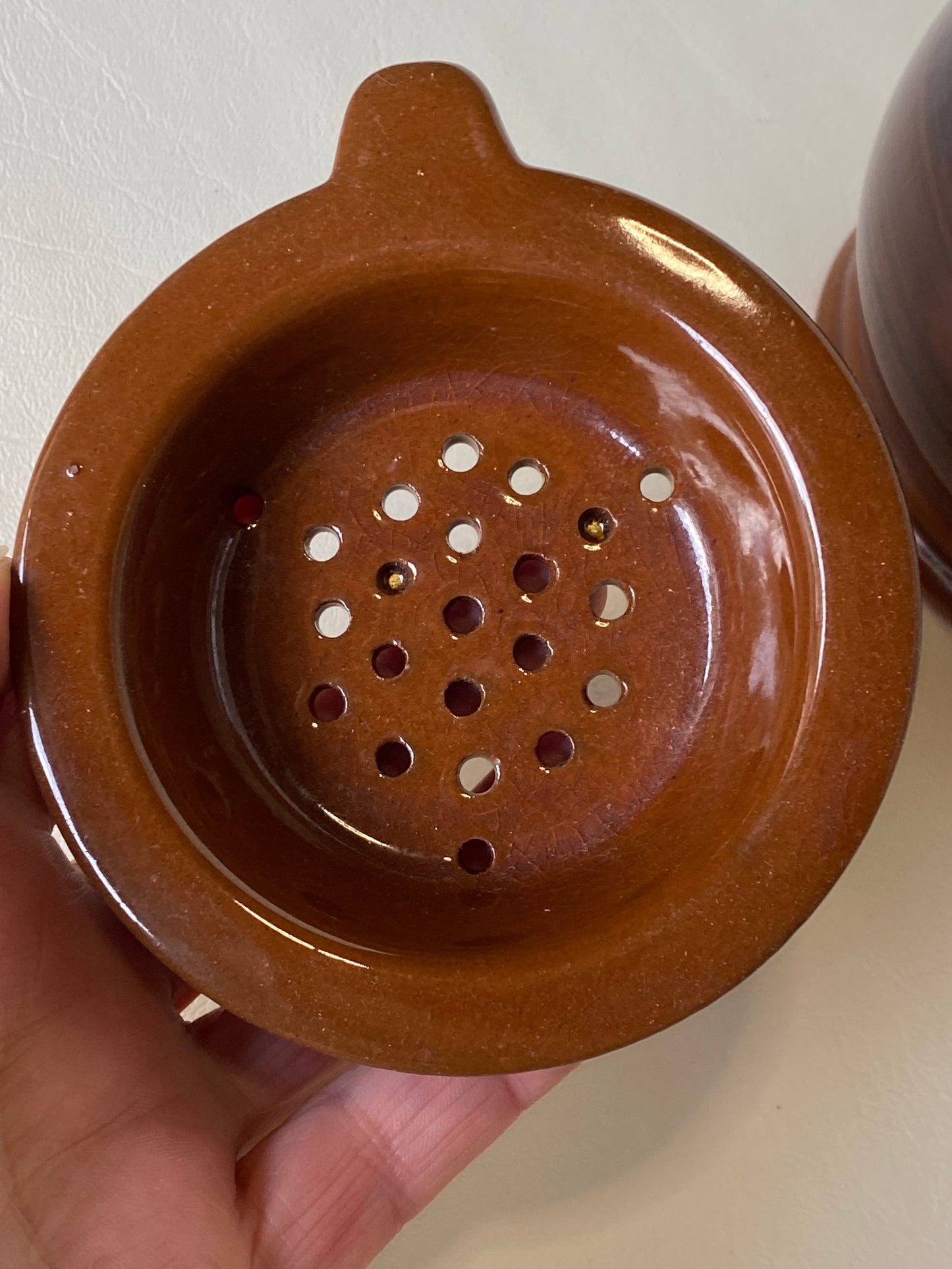 1970s Vintage Japanese Ceramic Dripping Pot