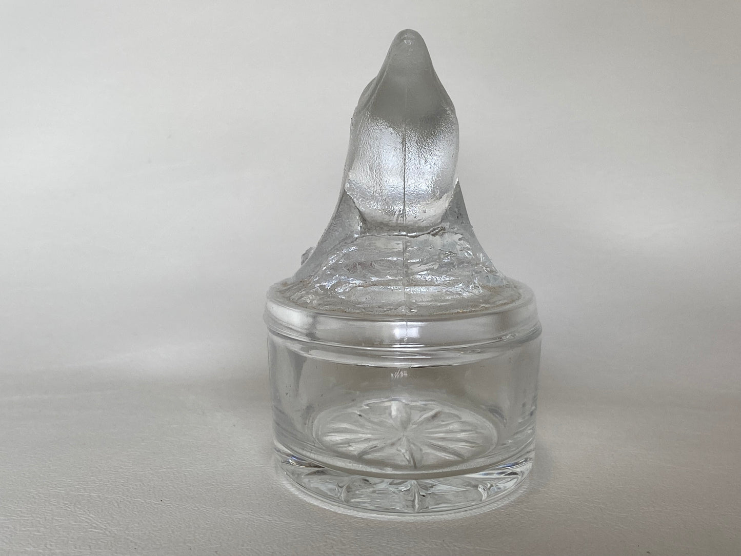 Vintage Luminarc Glass Dolphin Trinket box
