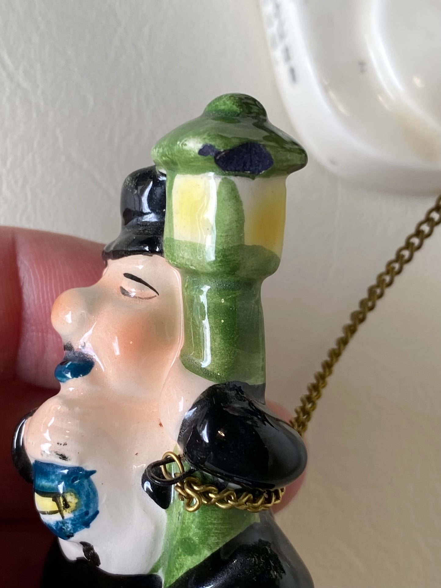 Vintage Japan ceramic drunk figurines.