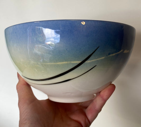 that's my light reflected at the top of the bowl. Not a chip