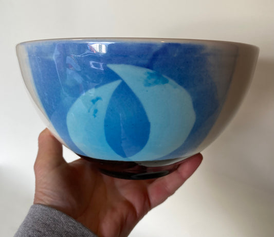 Large Bill Thomas Panogana Pottery Bowl  - water drop - highly collectable piece