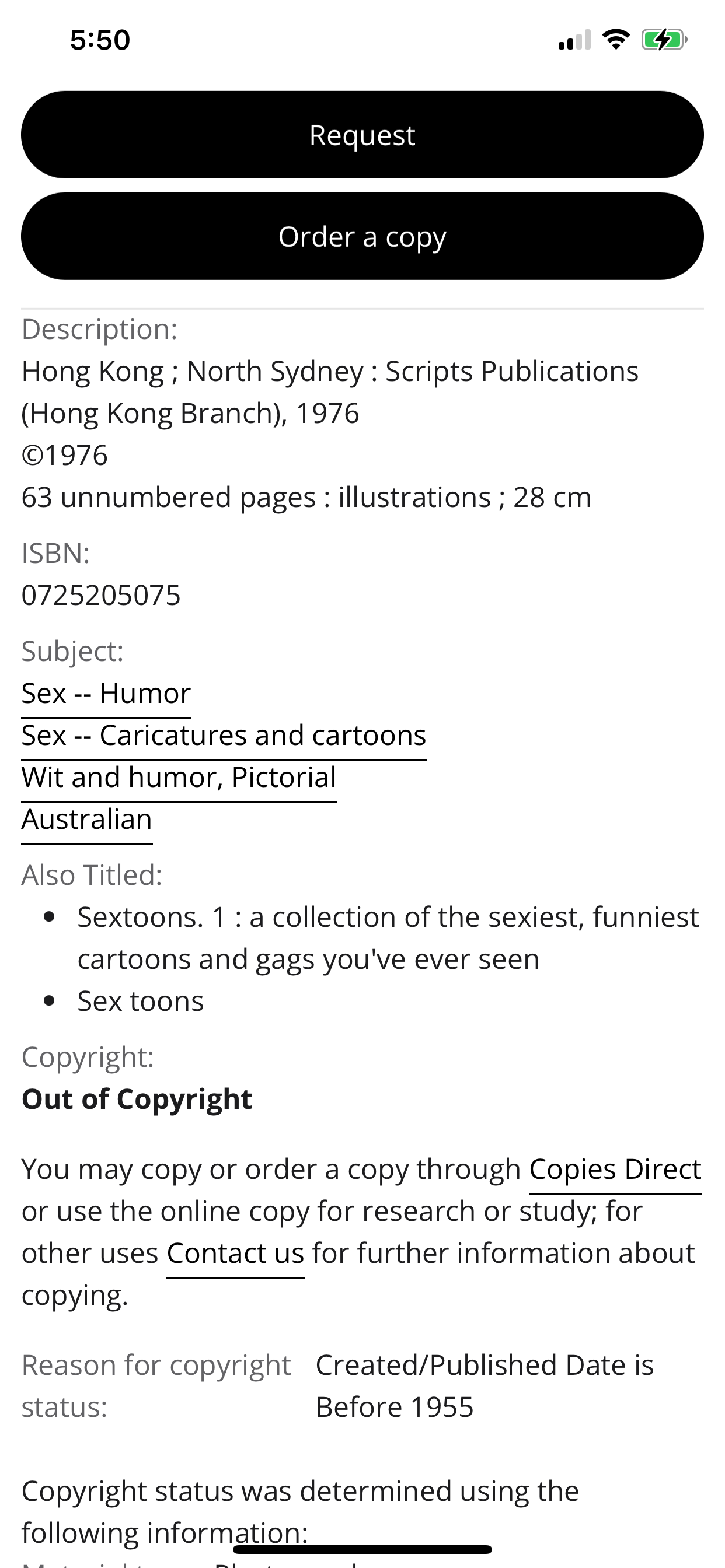 VERY RARE 1970s ‘Sextoons’ Joke Magazine for Adults only