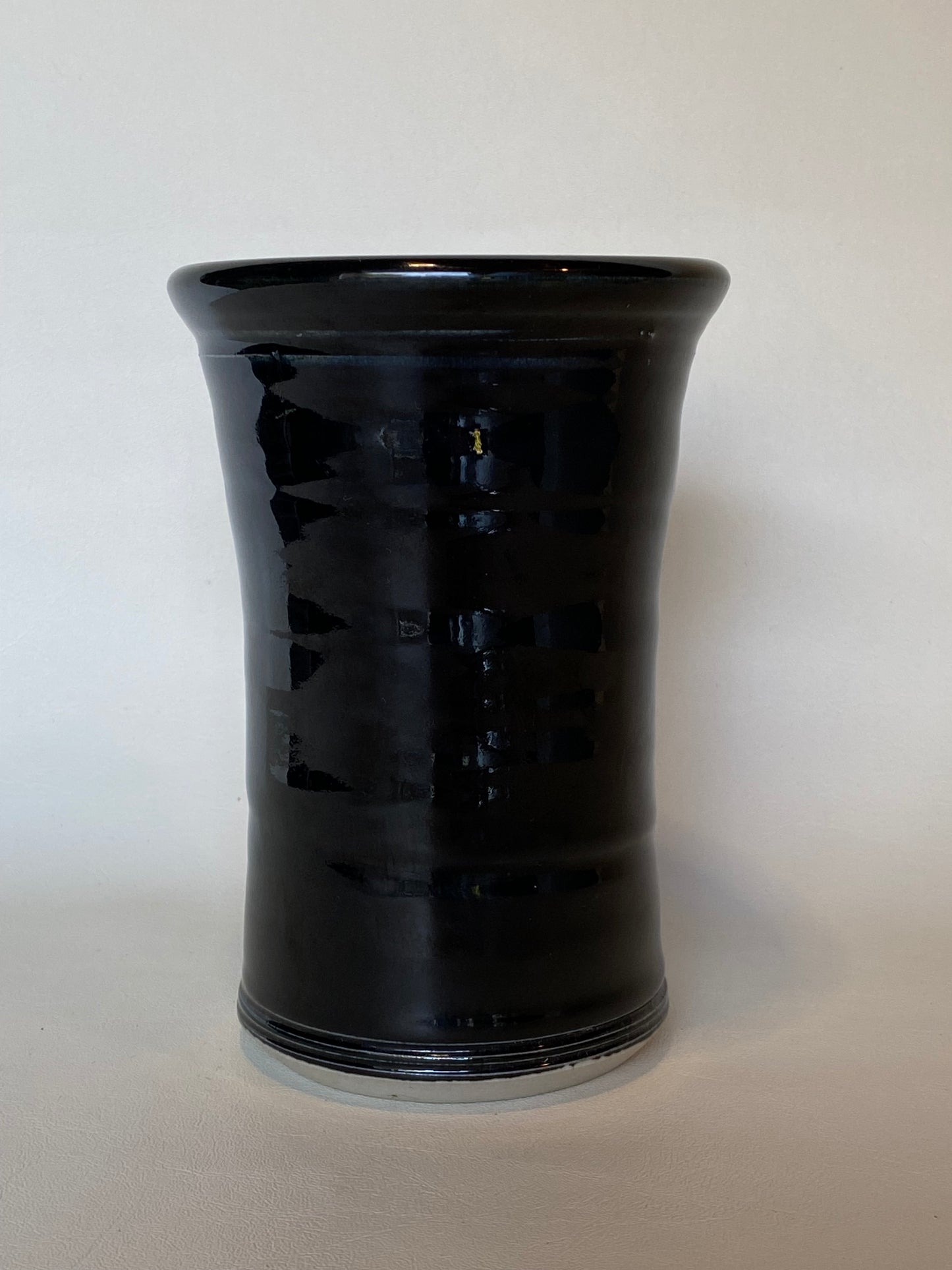 Panogana Tasmania Bill Thomas blue black pottery Vase - Unmarked/ hard to come by