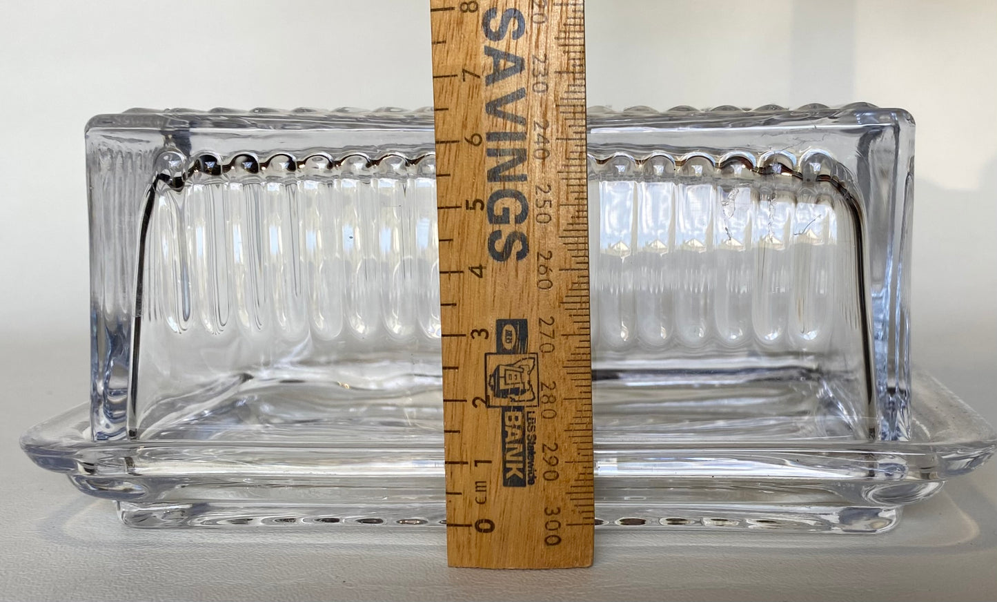 Retro Glass Butter Dish