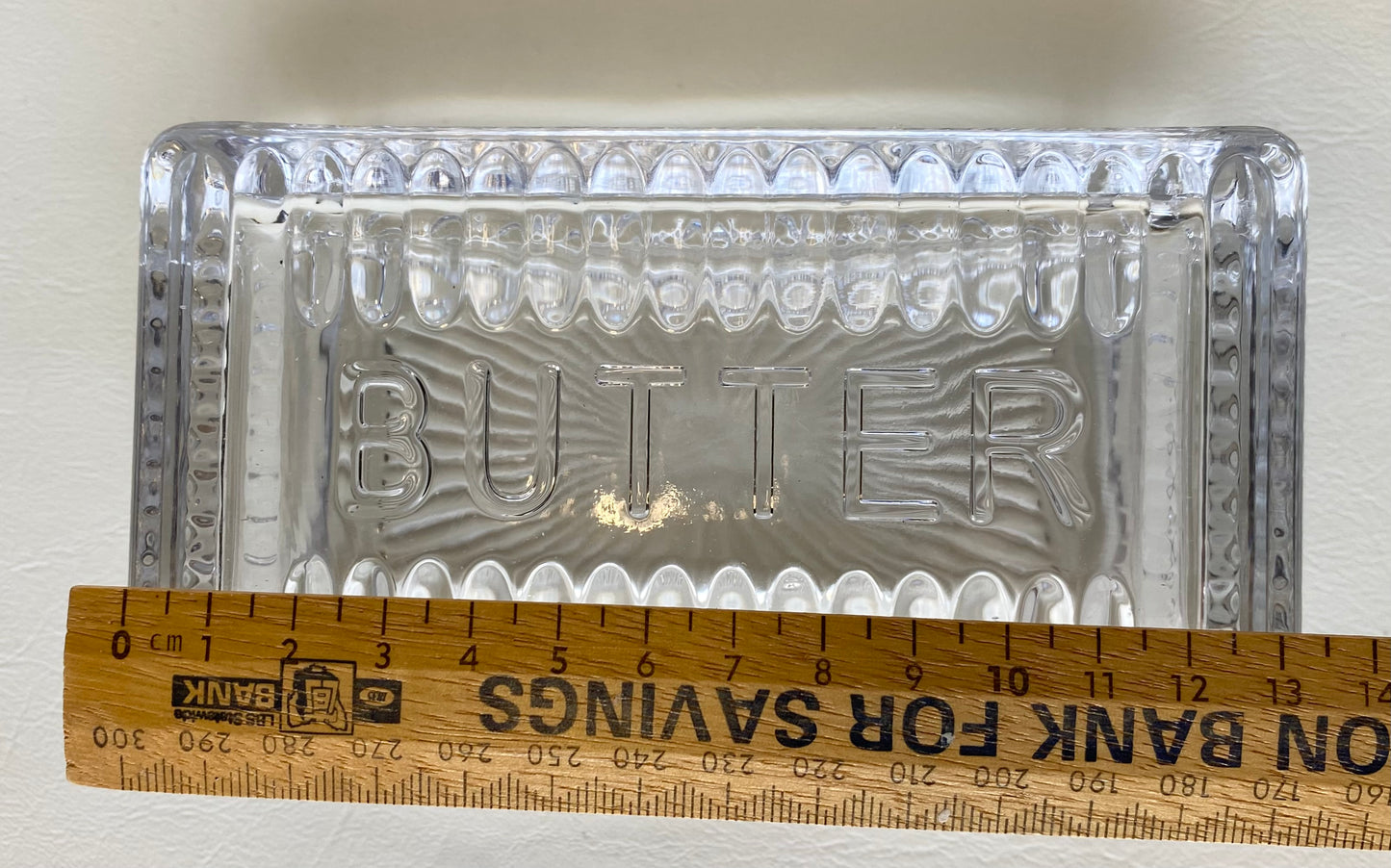 Retro Glass Butter Dish