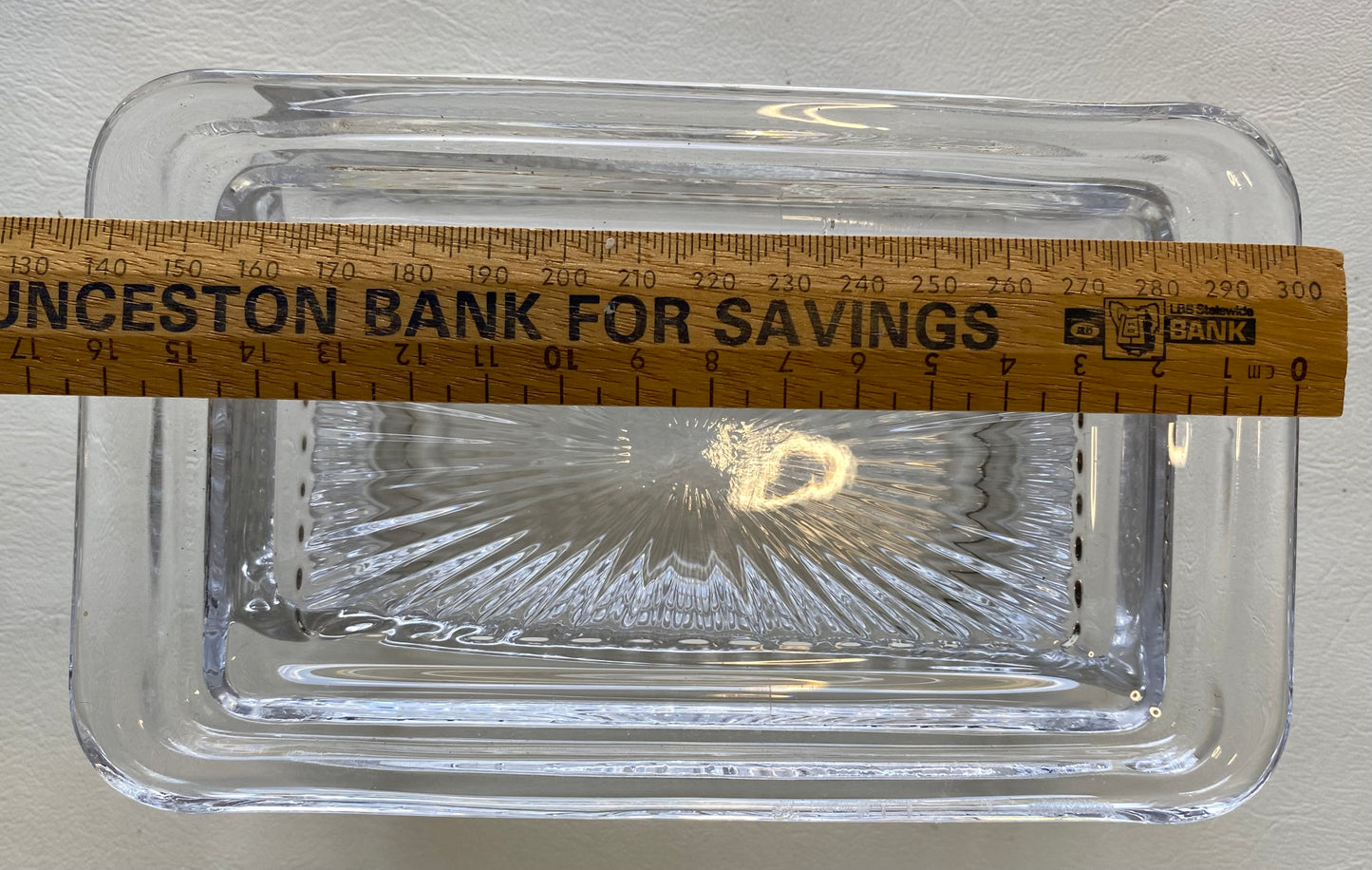 Retro Glass Butter Dish