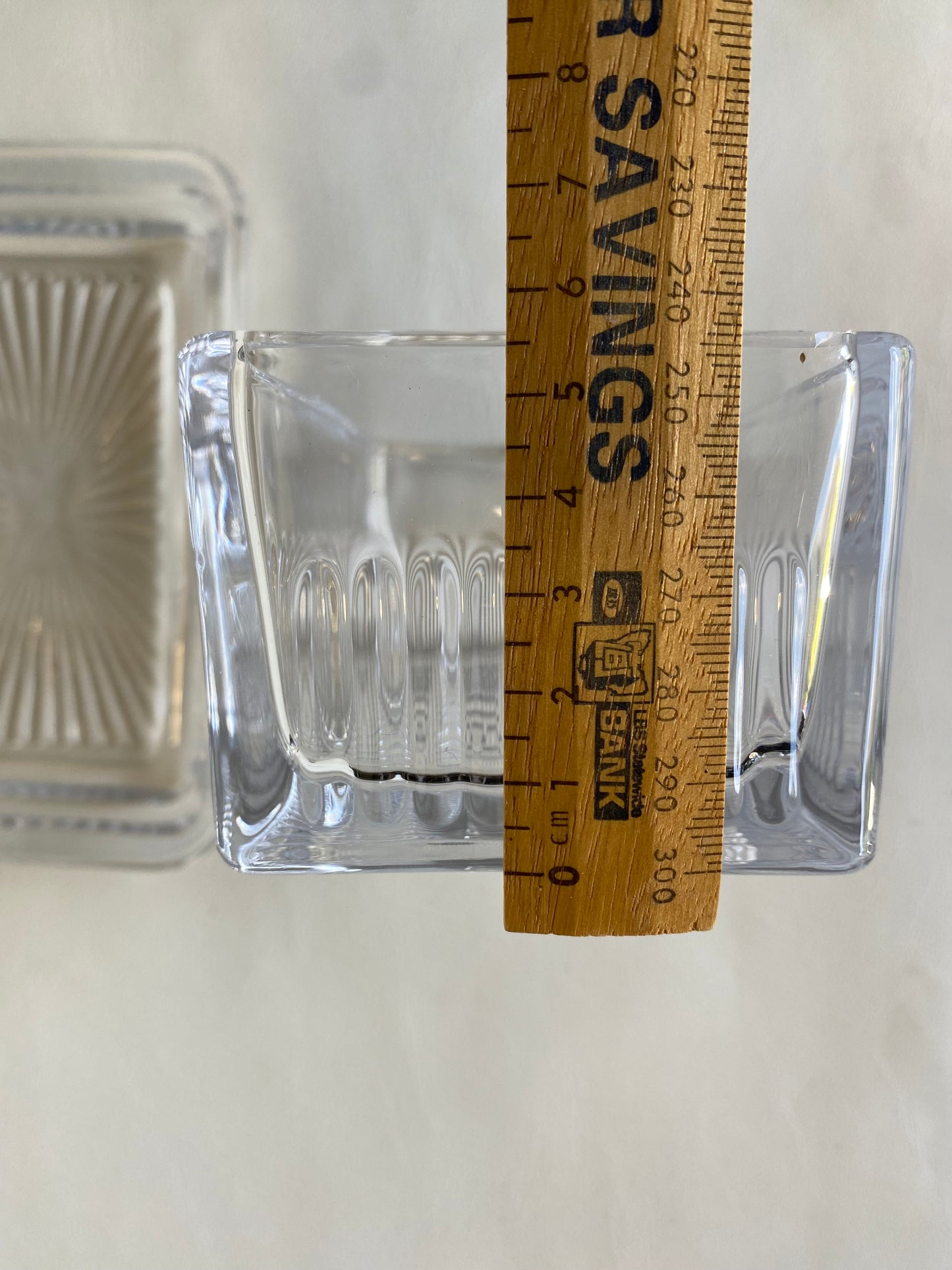 Retro Glass Butter Dish