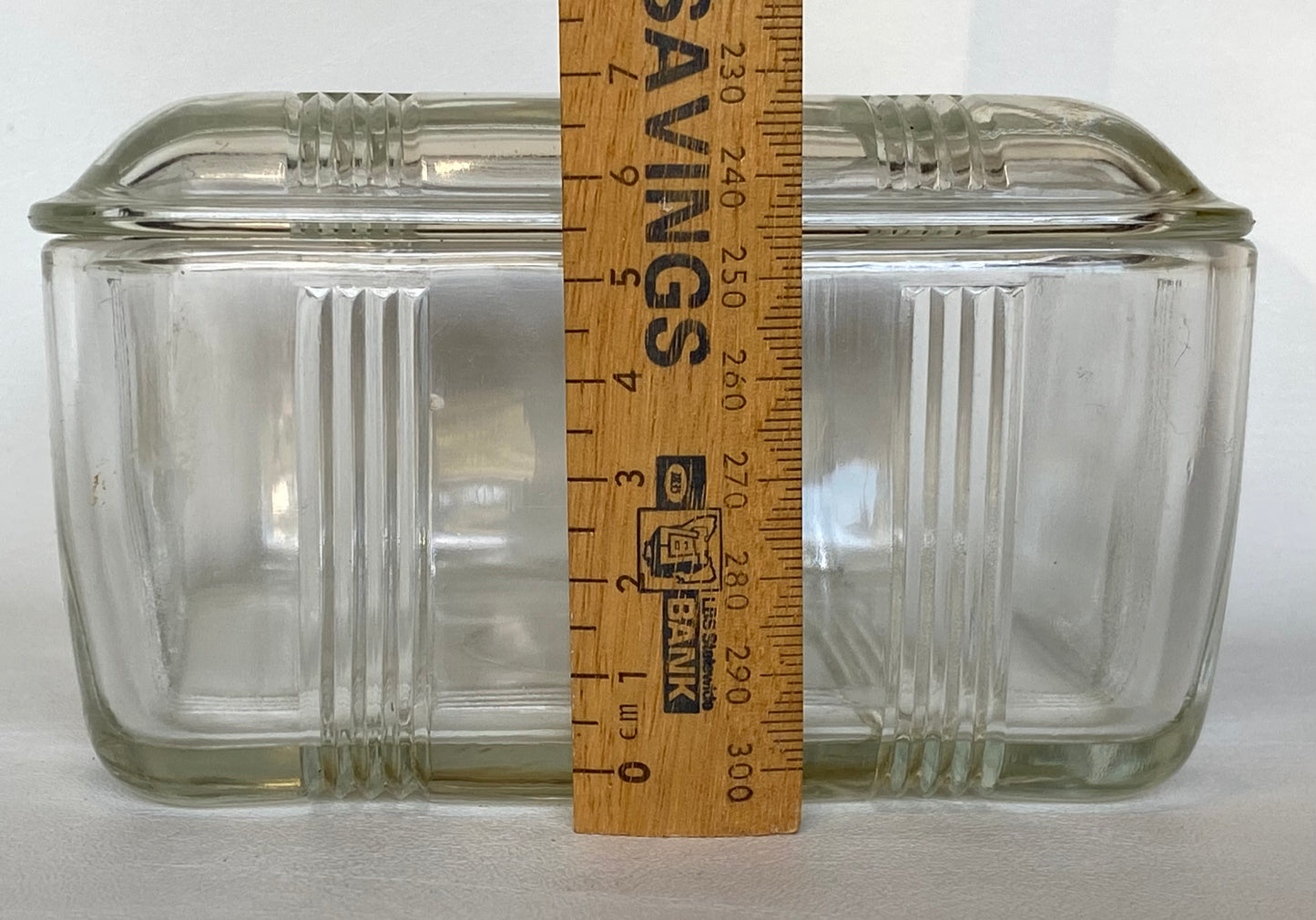 VERY collectable 1950s Crown Crystal Australia Refrigerator Box - Clear