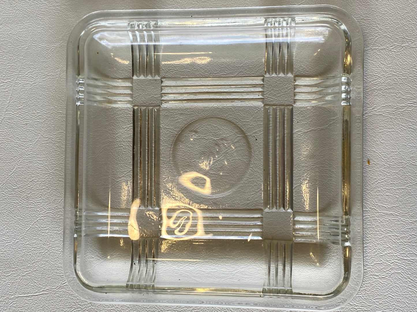 VERY collectable 1950s Crown Crystal Australia Refrigerator Box - Clear