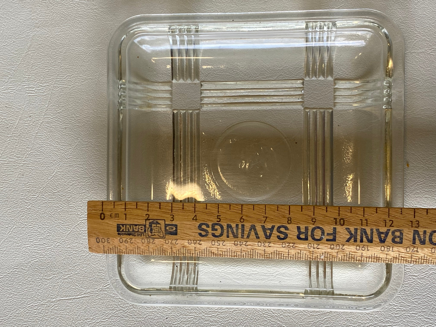 VERY collectable 1950s Crown Crystal Australia Refrigerator Box - Clear