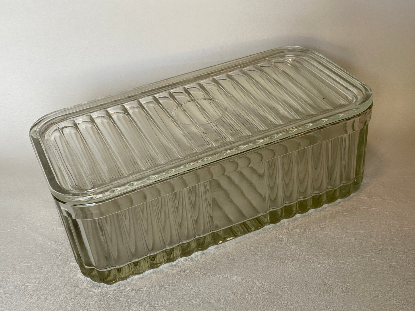Crown Crystal Australia large glass refrigerator box