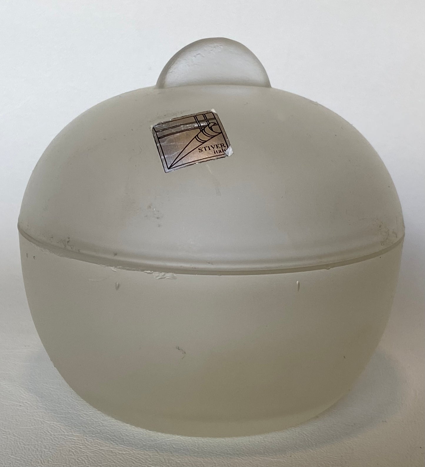 Stiver Italy frosted glass lidded container