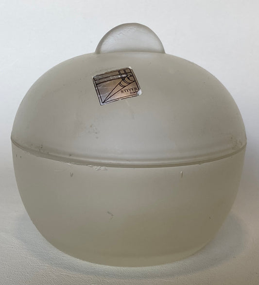 Stiver Italy frosted glass lidded container