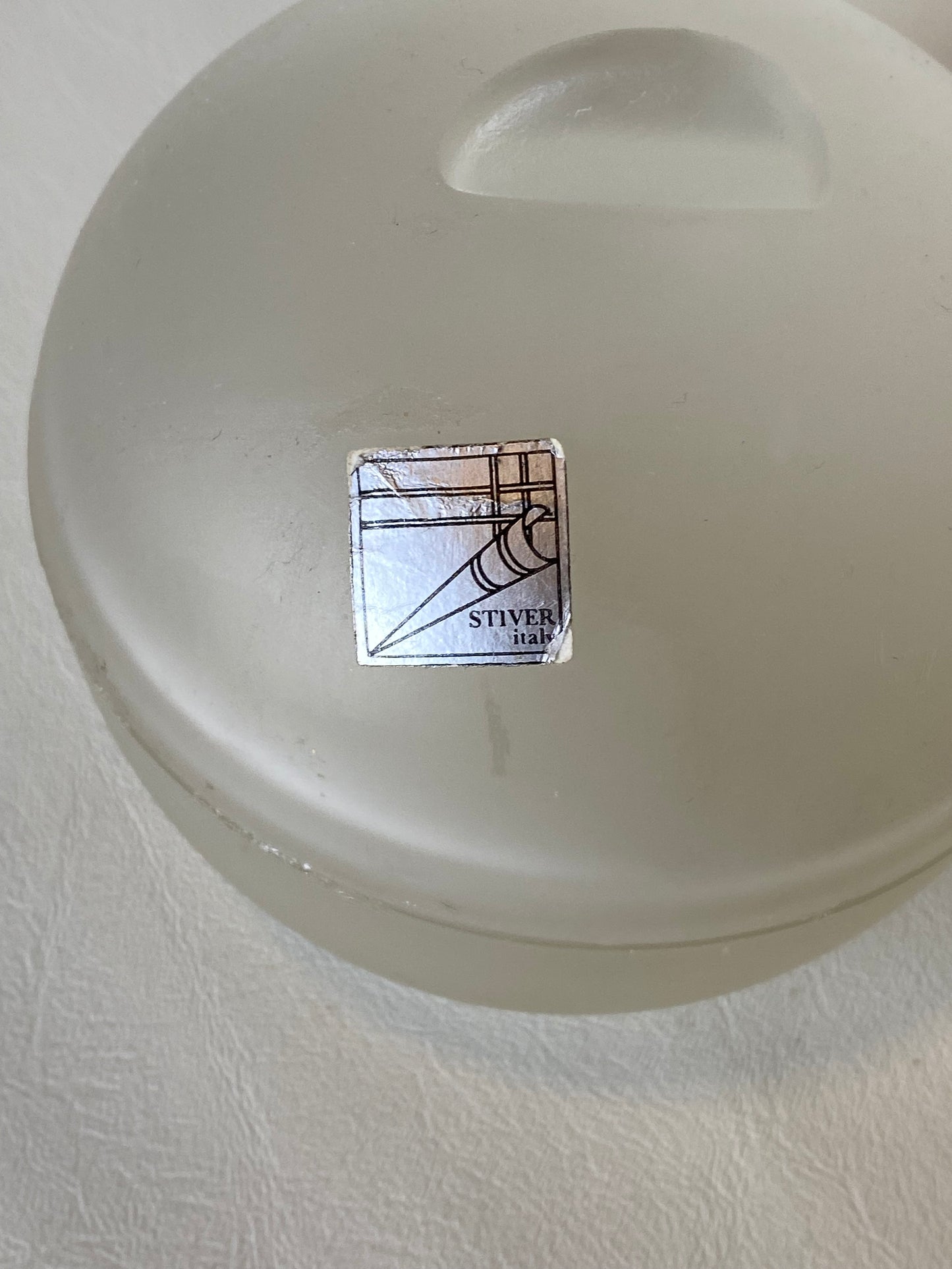 Stiver Italy frosted glass lidded container