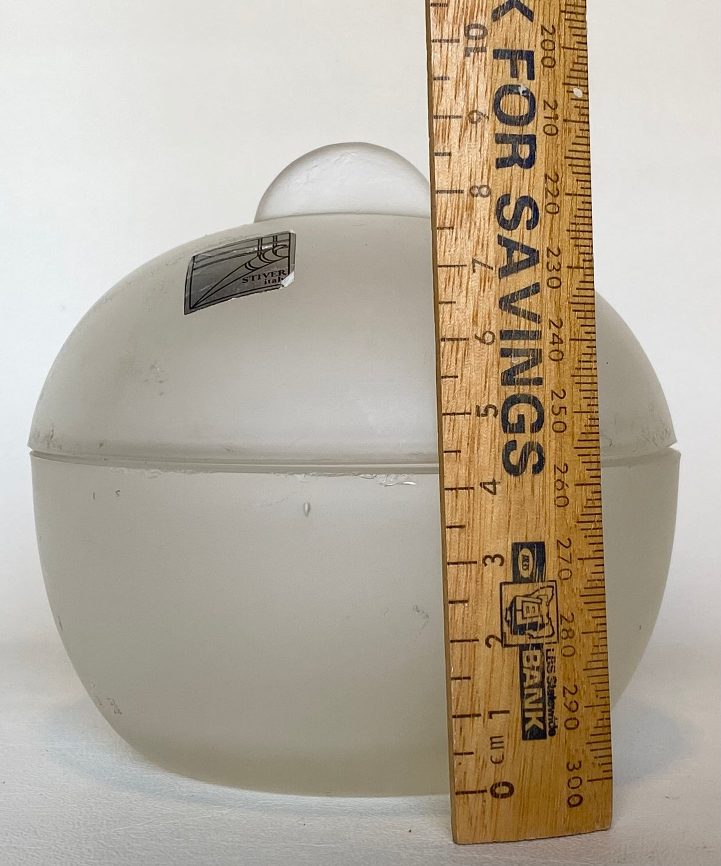 Stiver Italy frosted glass lidded container