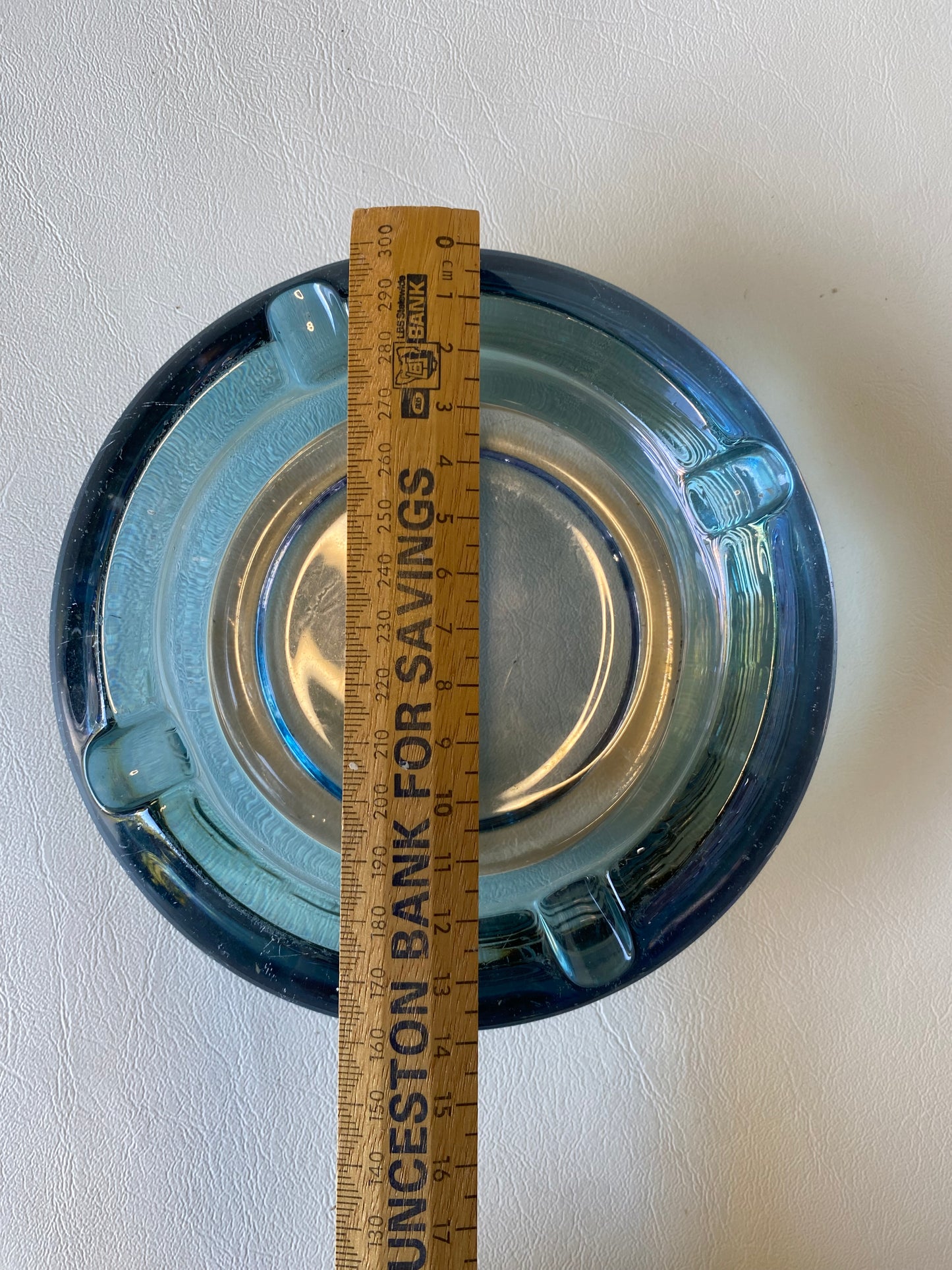 Vintage neodymium glass ashtray