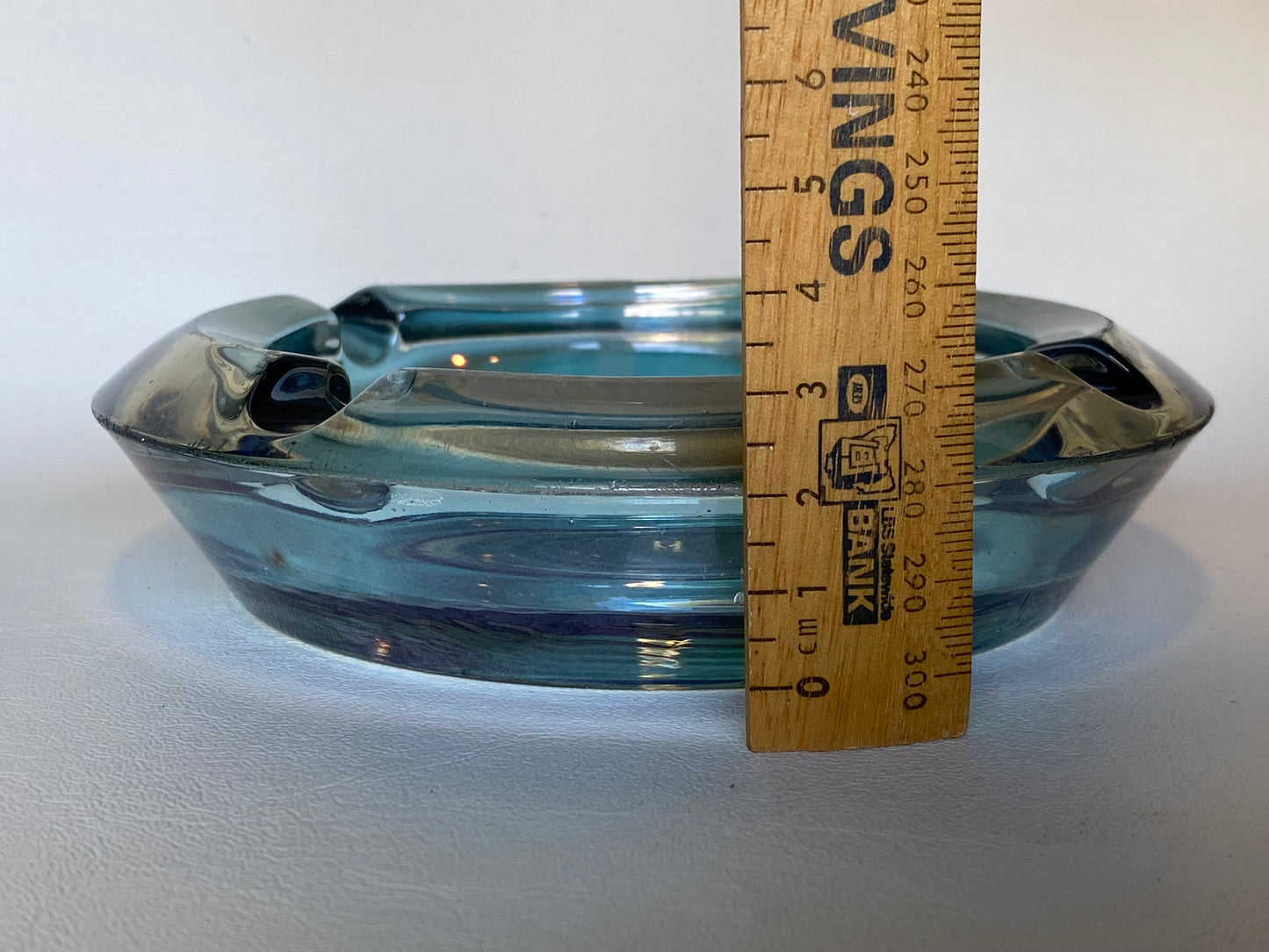 Vintage neodymium glass ashtray
