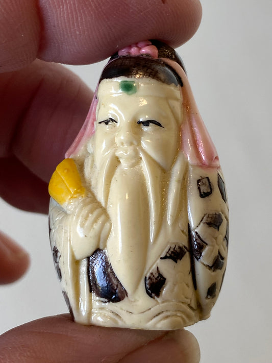 Antique Okimono Fu Lu Shu figure - Fortune