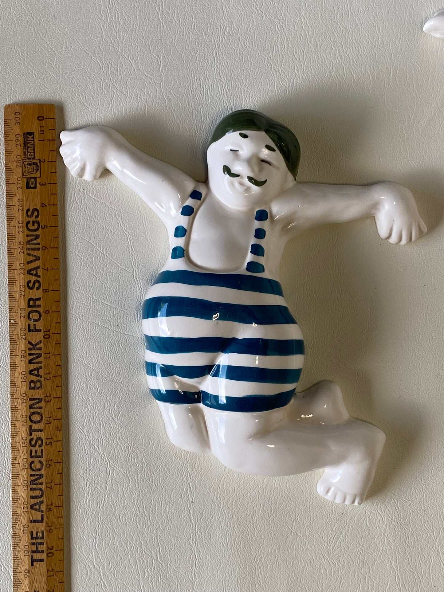 Beryl Cook style ceramic wall plaques - swimmers