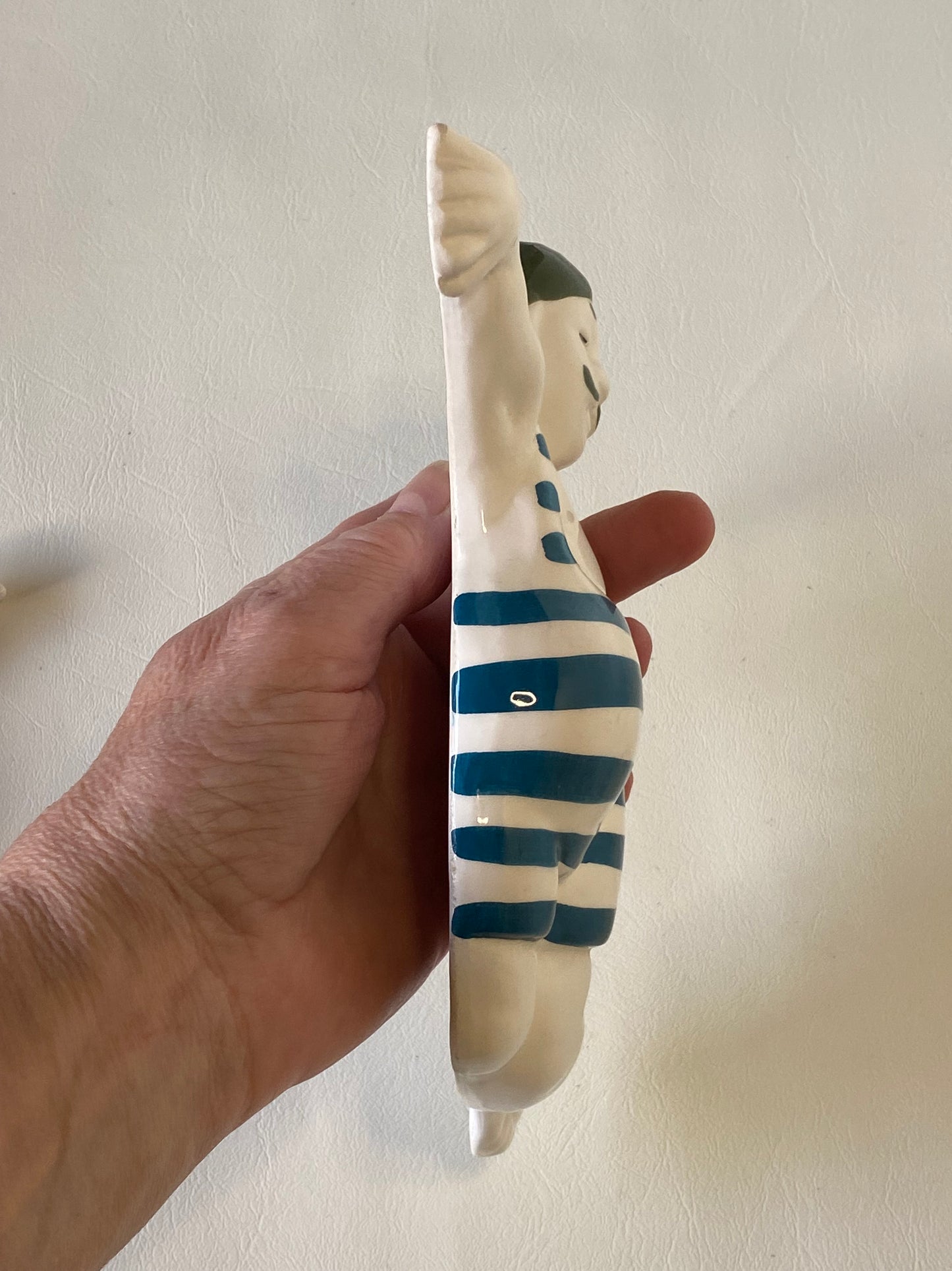 Beryl Cook style ceramic wall plaques - swimmers