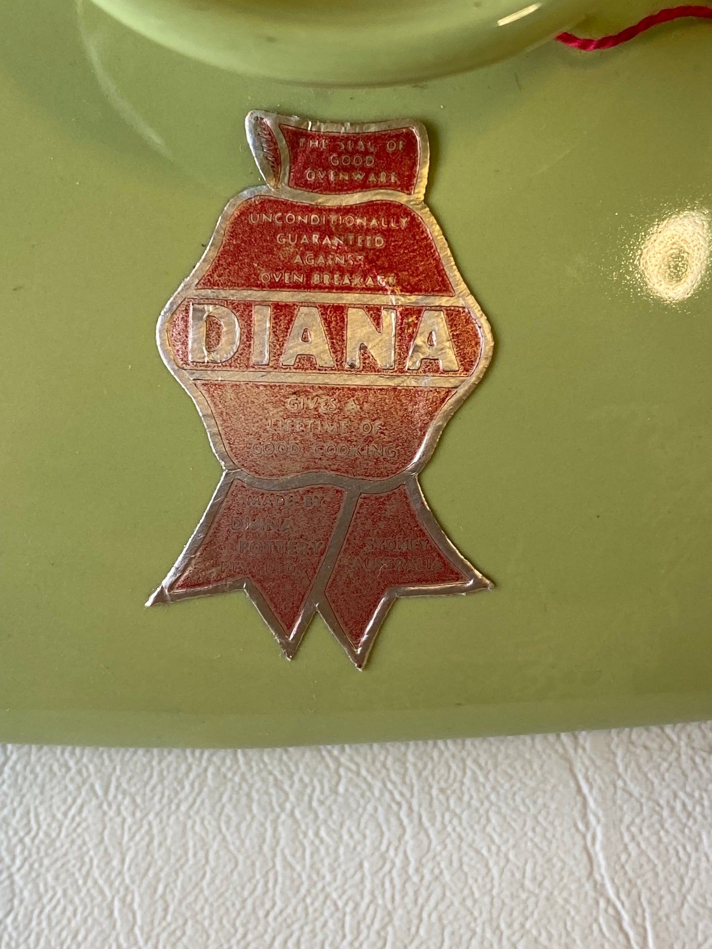 1960s Diana Australia Casserole Dish and Lid - Flannel-flower design