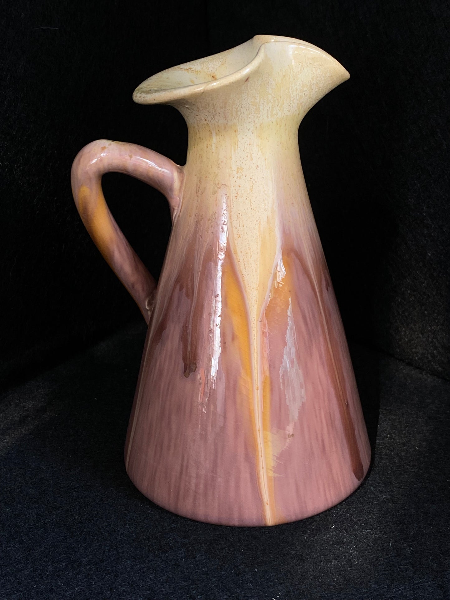 A Remued Branch Handle jug in purple Late Series Shape 20 with repair