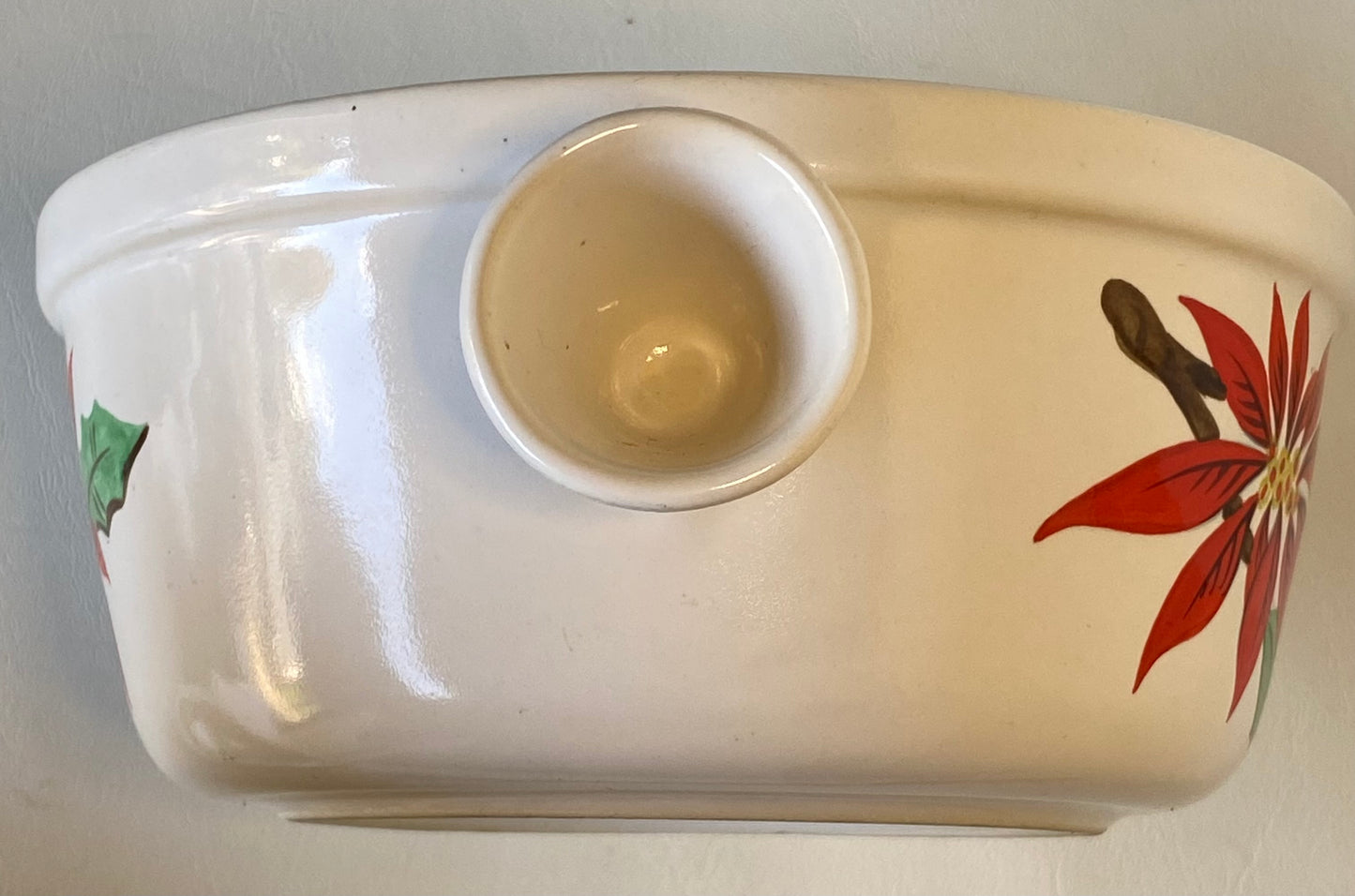 1960s Diana Australia casserole dish with lid - poinsettia pattern