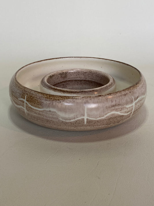 Charles Wilton Float Bowl Posy Ring - light purple and white