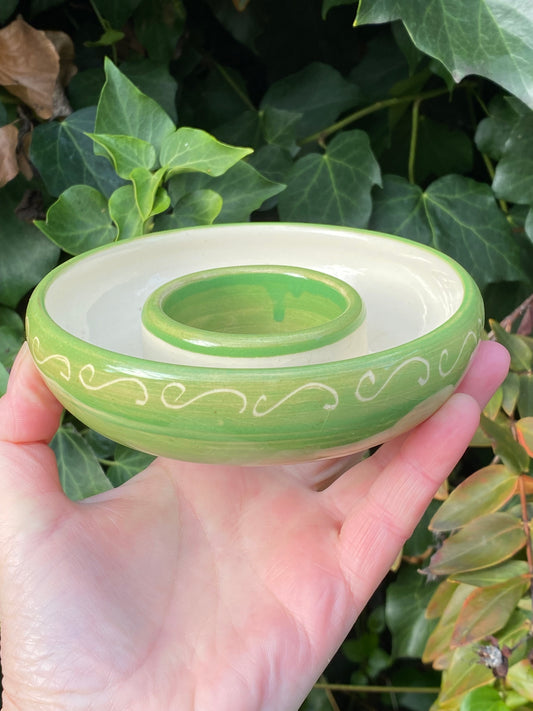 Charles Wilton Float Bowl Posy Ring - green
