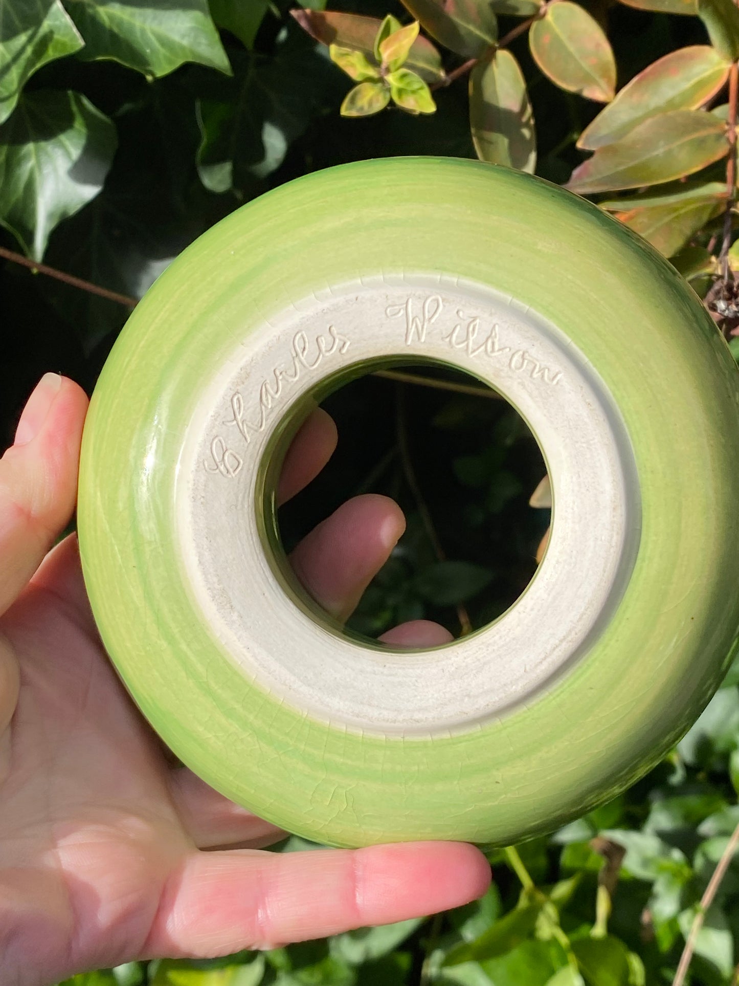 Charles Wilton Float Bowl Posy Ring - green