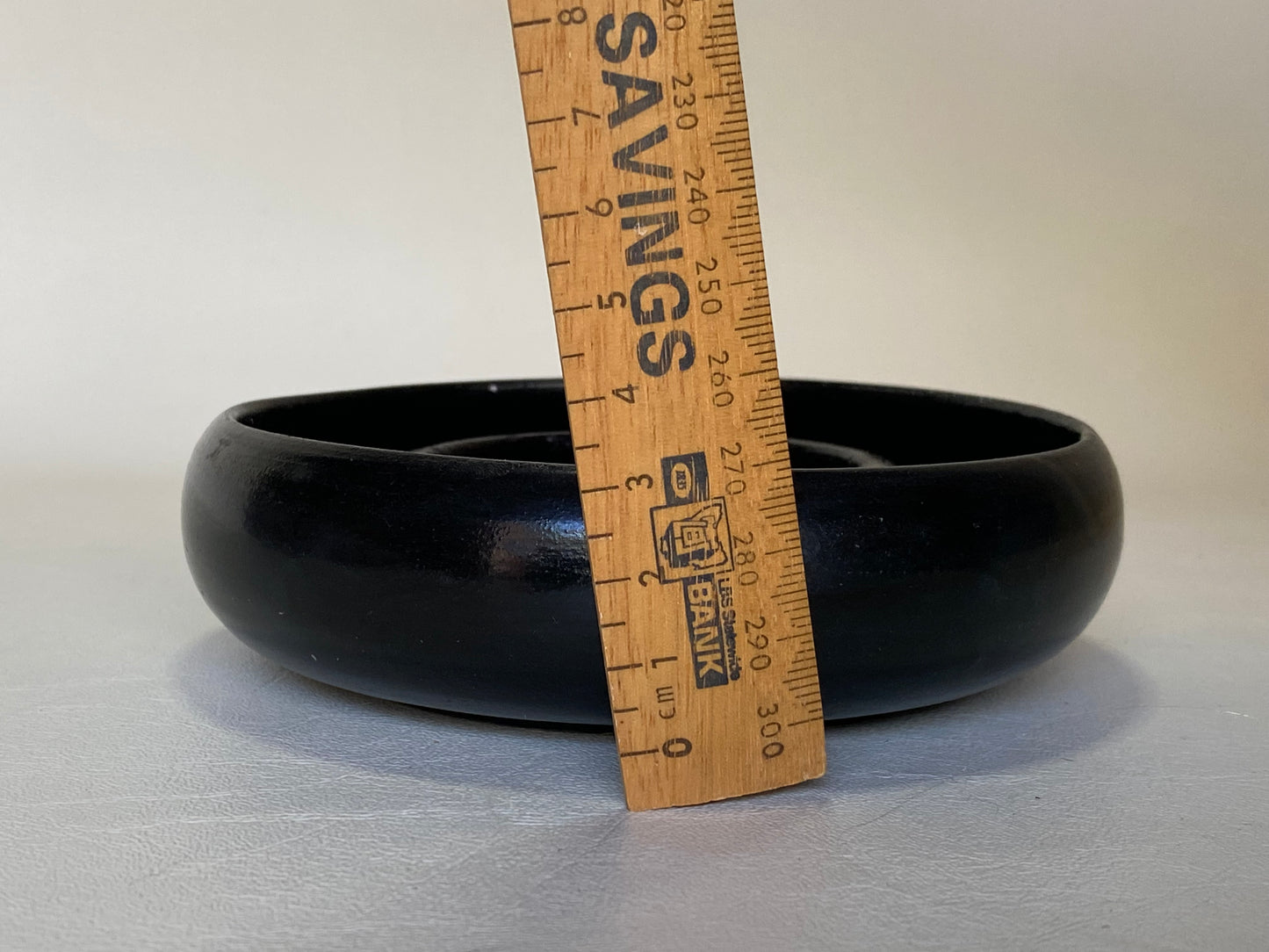 Charles Wilton float bowl pottery - posy ring - black