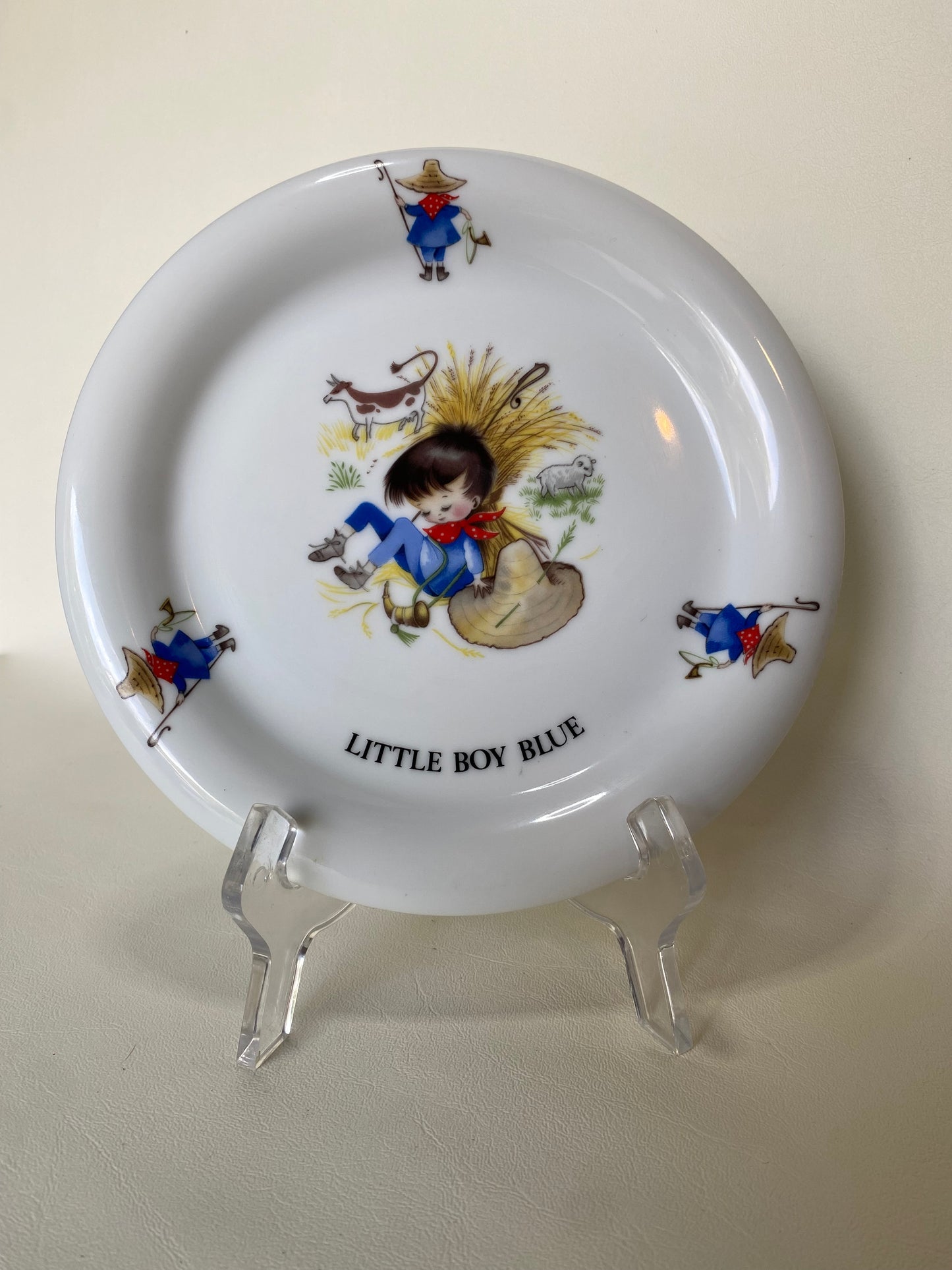 Little Boy Blue Wall Plate - made in Japan