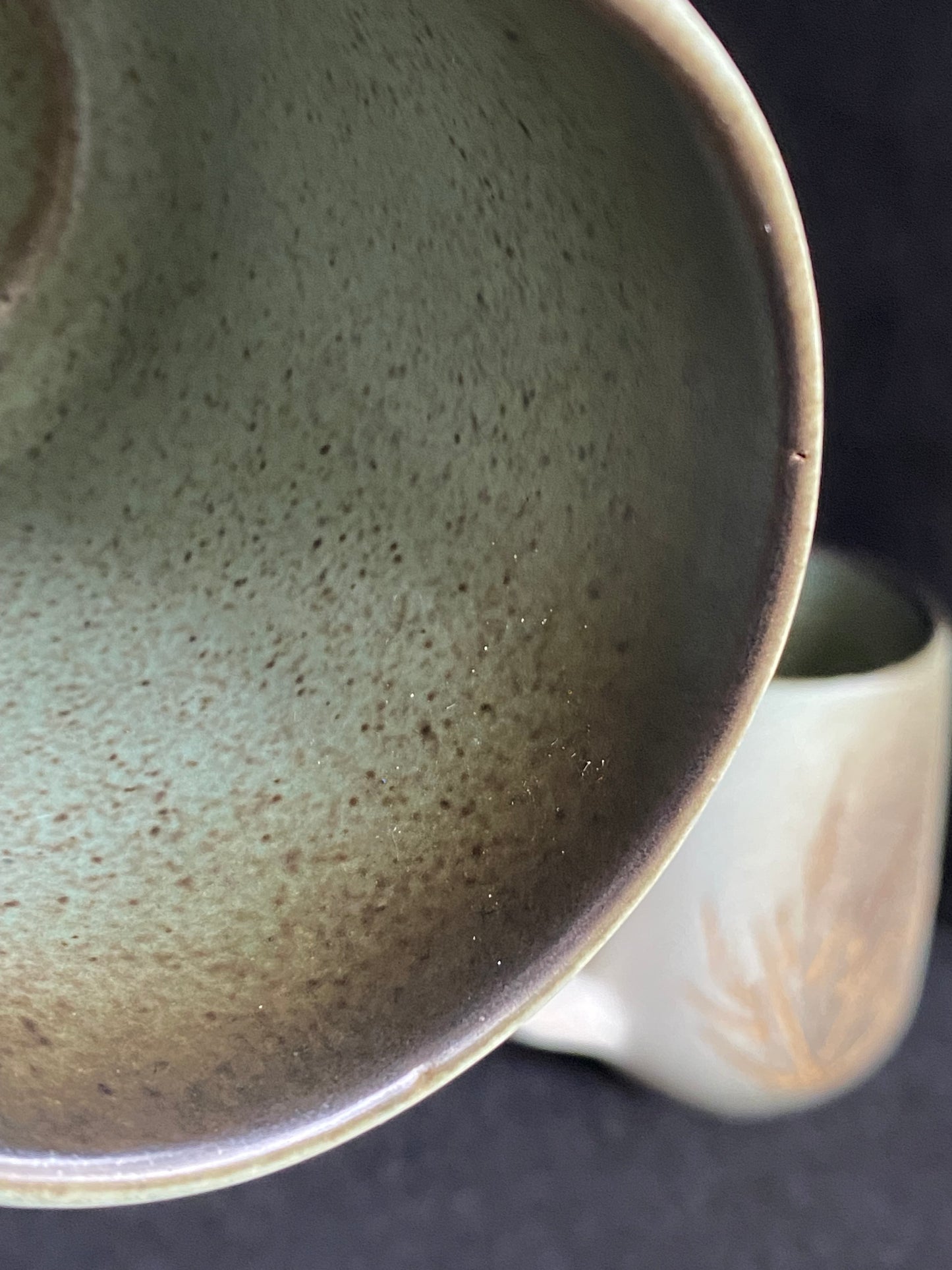 Ellis Pottery Australia mugs - Wheat design - Shape 231 - a fine pair