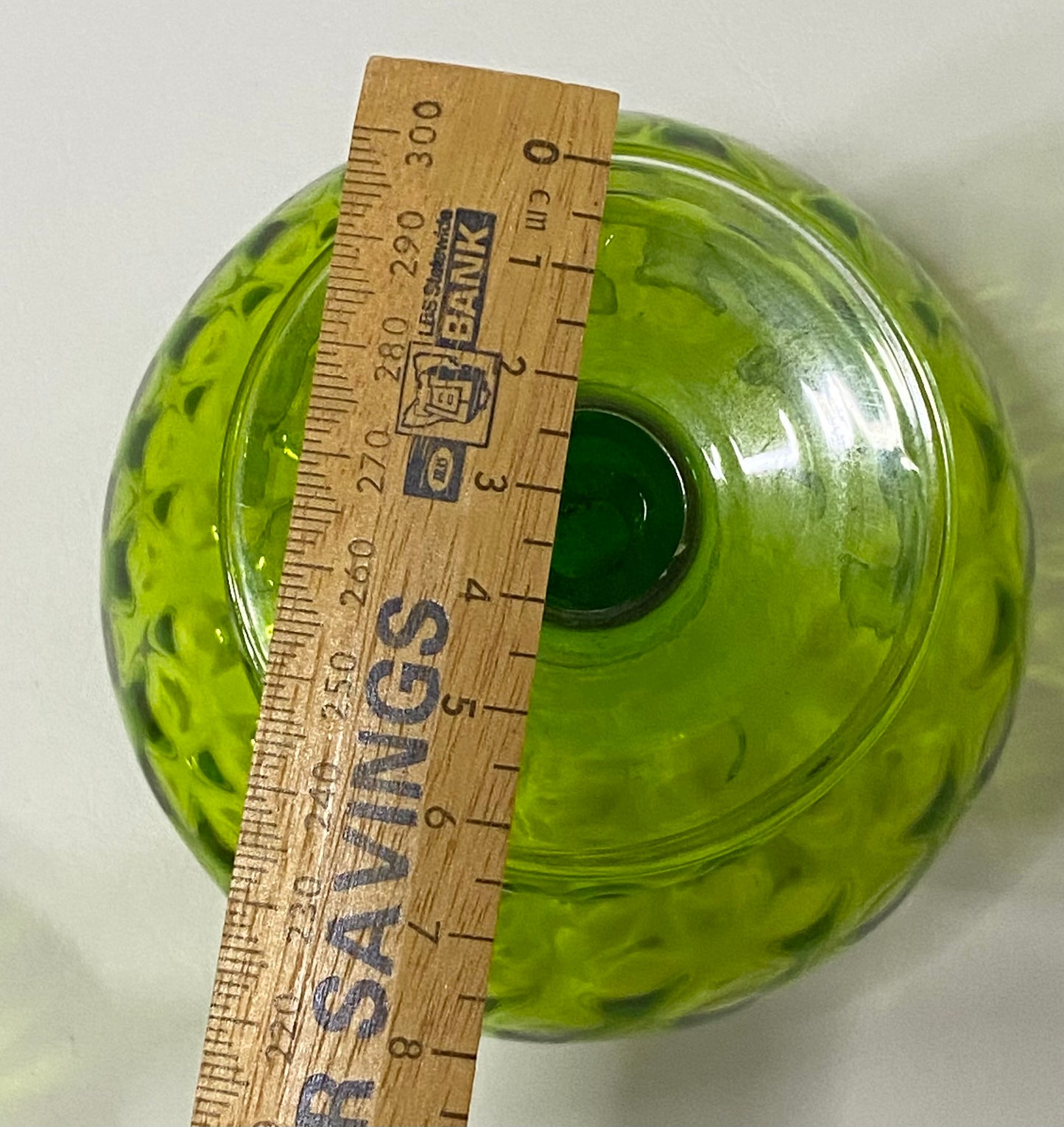 1960s Empoli Italy Green Glass Apothecary Jar with Lid