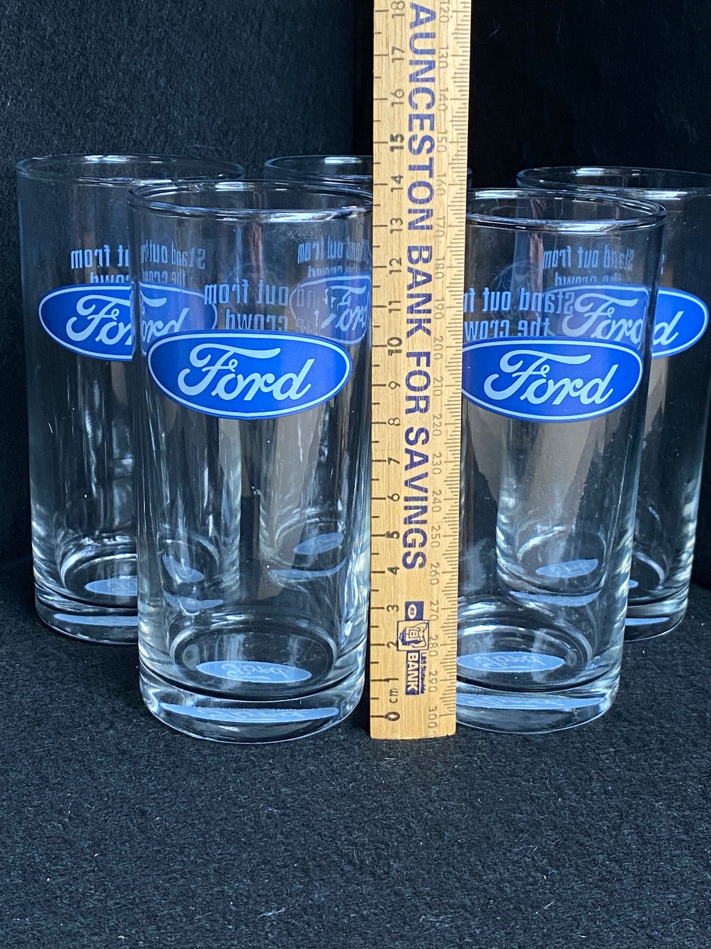 Set of 5 Retro Official Ford Motor Company Licensed 285ml glasses!