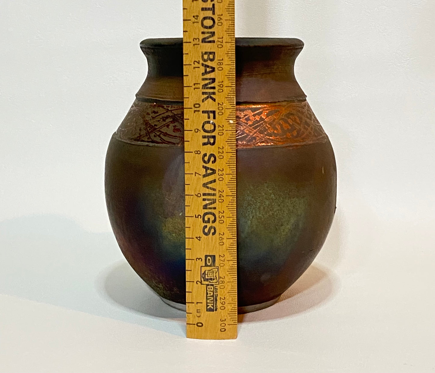 Highly collectable: Don James Iridescent Glazed Raku Fired Pottery Vase