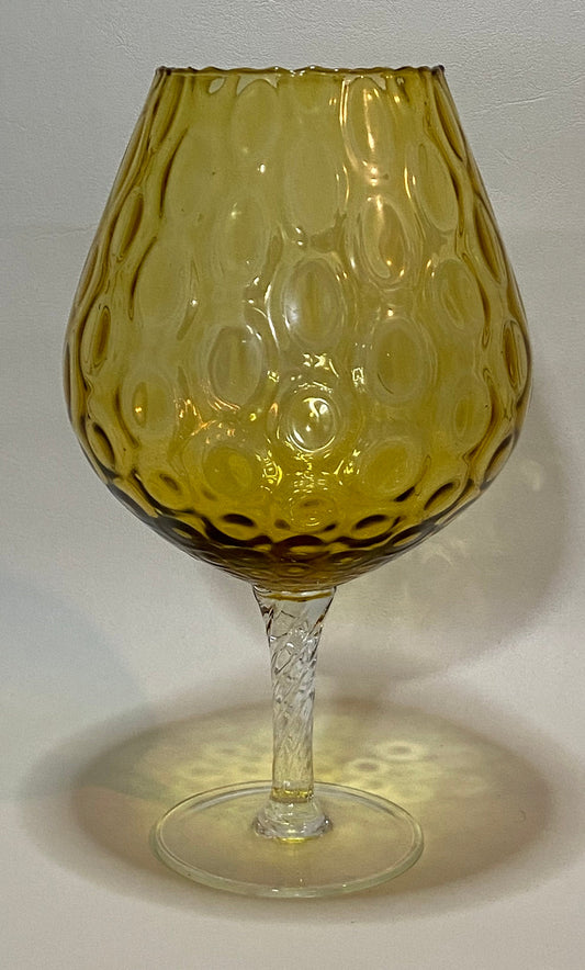 Large 1950s Empoli Glass in Gold