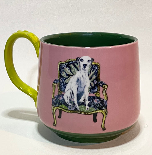Collectable Anthropologie Mug - Raphael Balme - Greyhound design (no box)