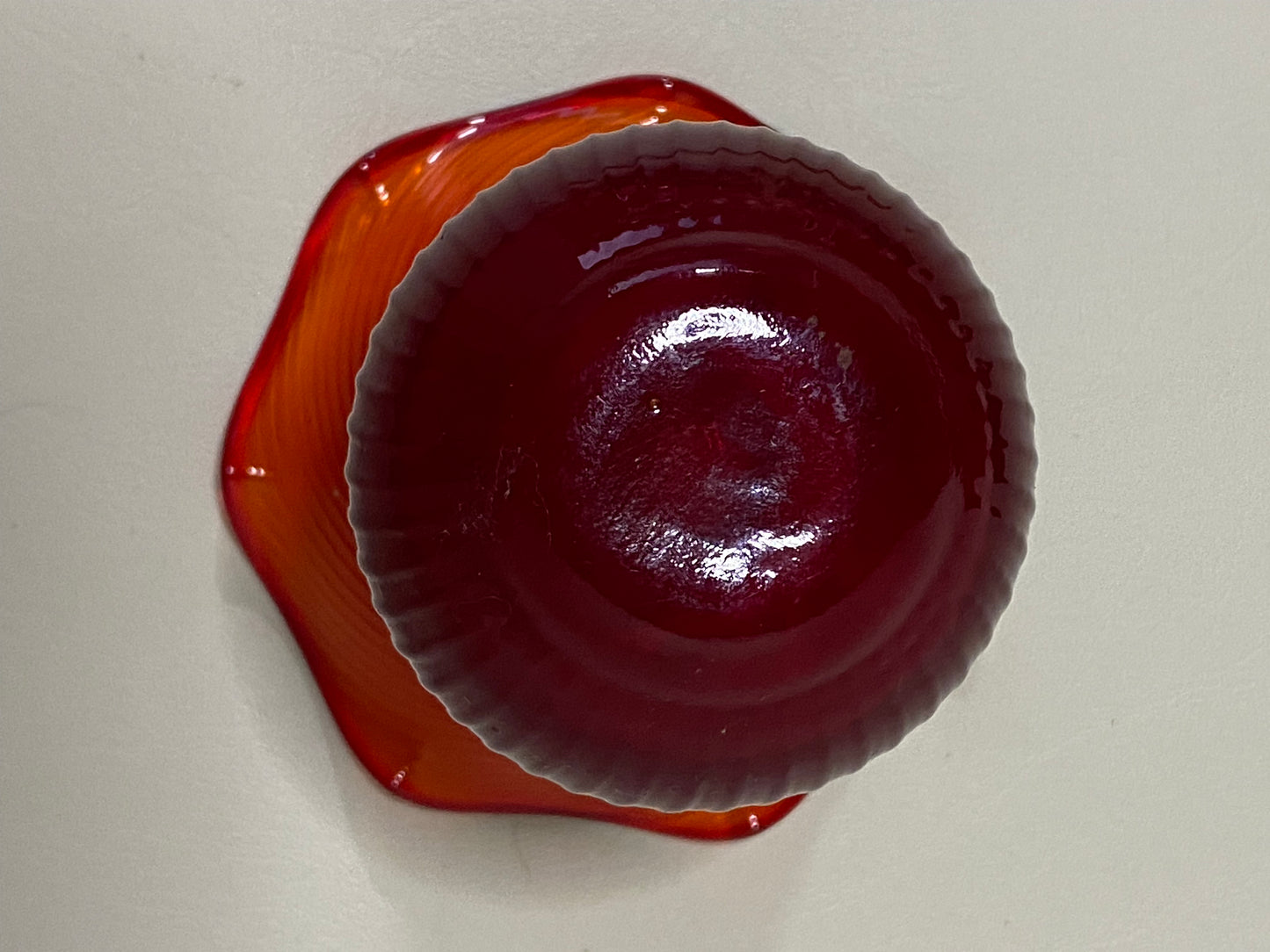 Vintage Small Amberina Glass Vase