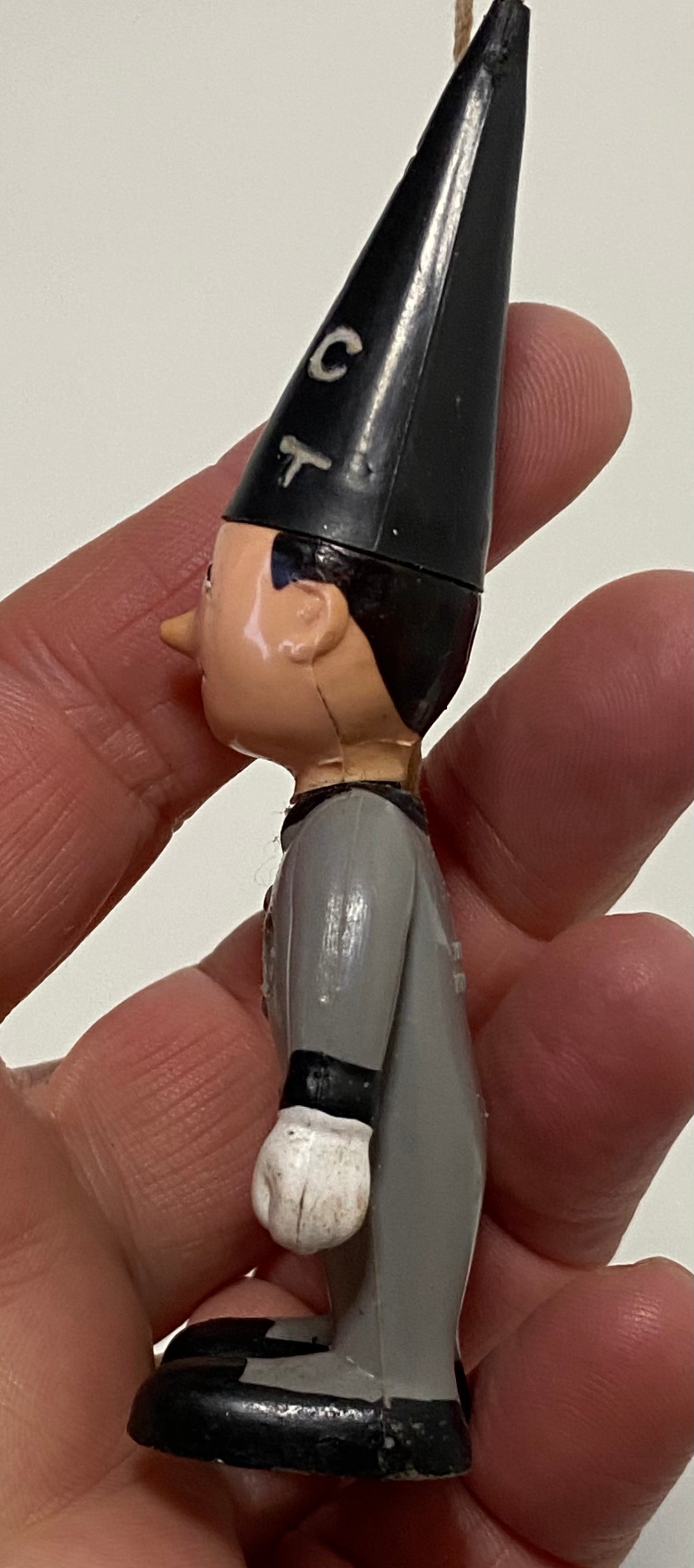 1970s FACITMAN mascot- grey - Made in Hong Kong