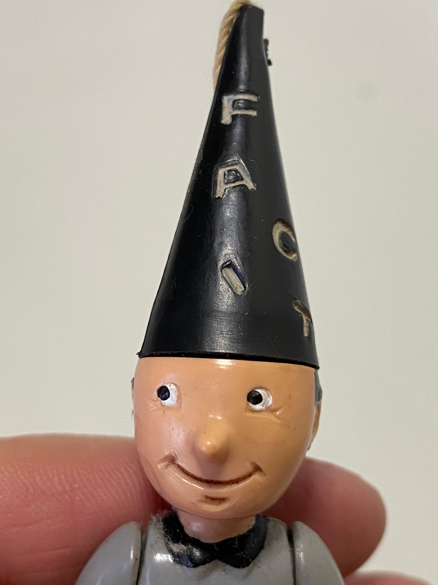 1970s FACITMAN mascot- grey - Made in Hong Kong
