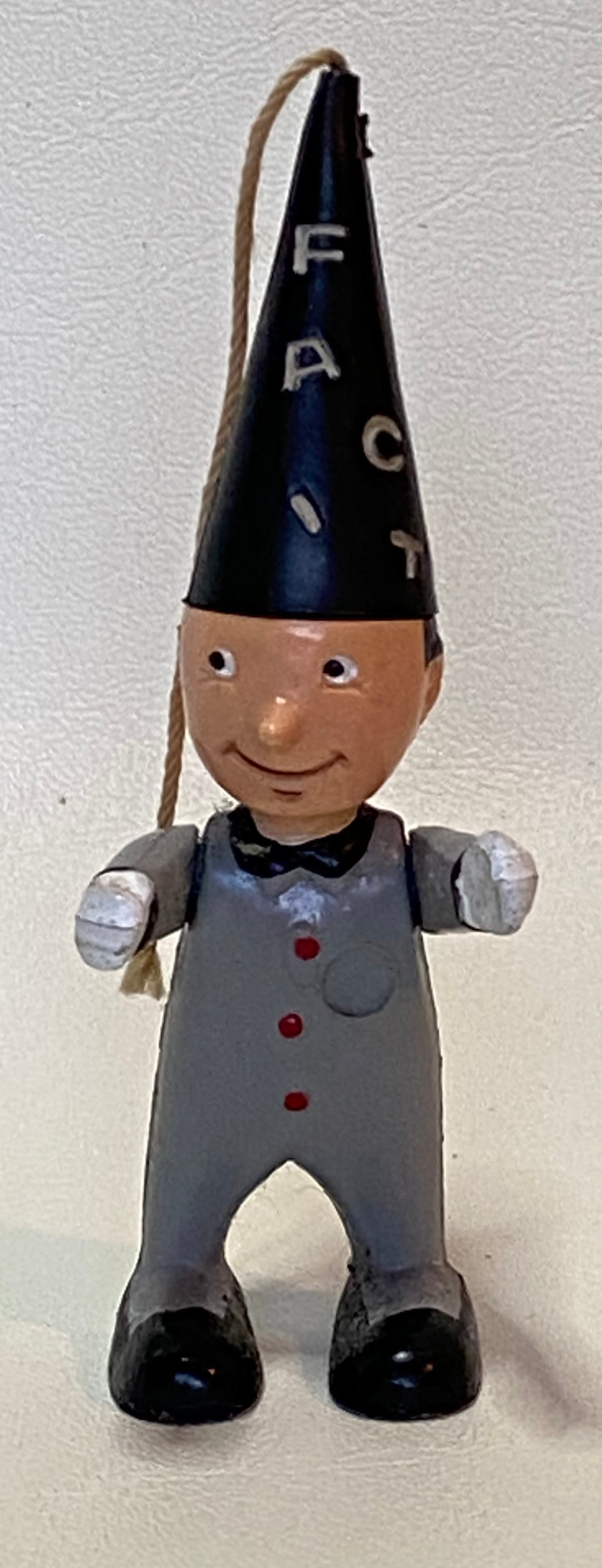 1970s FACITMAN mascot- grey - Made in Hong Kong