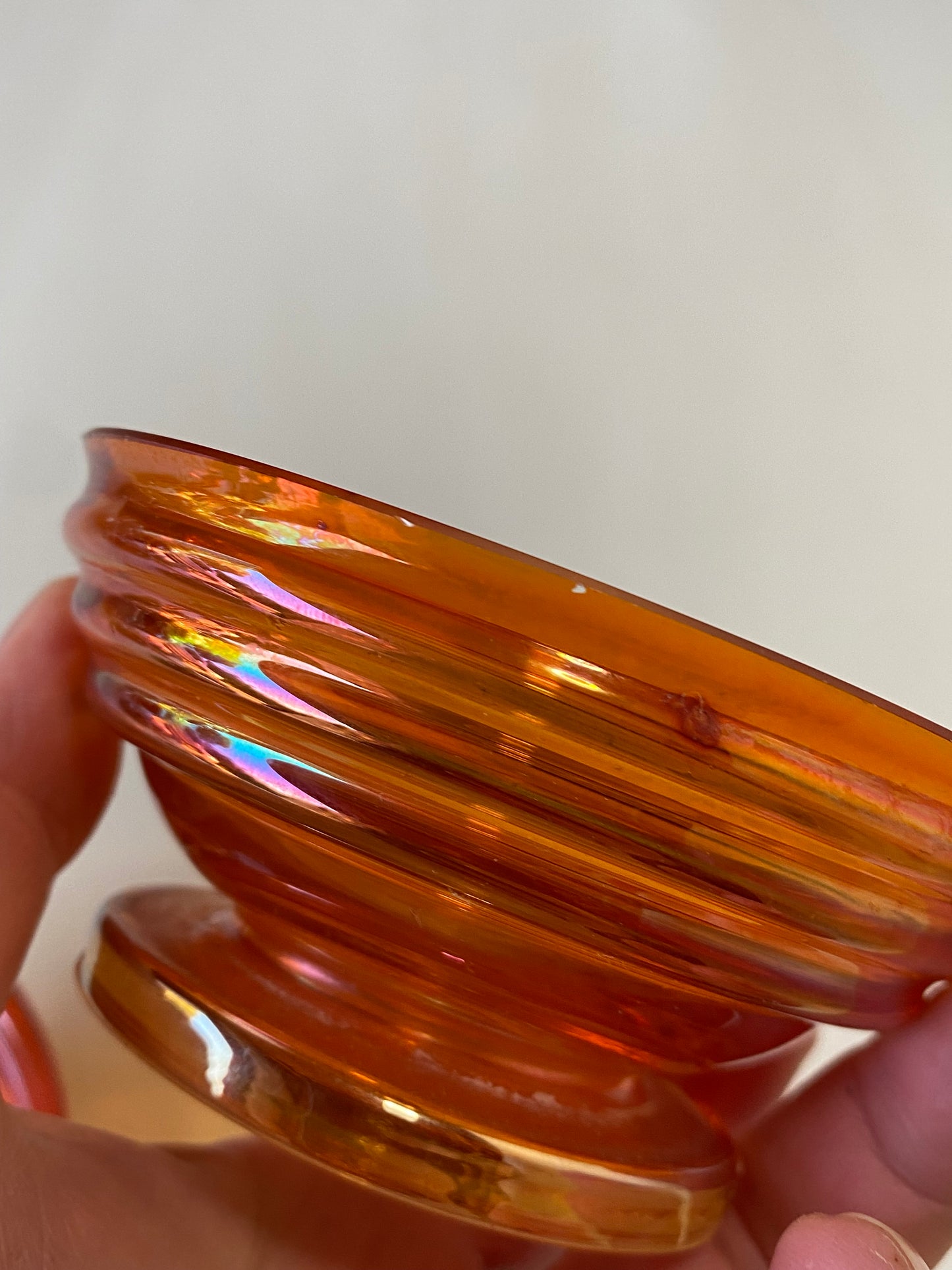 (a) Crown Crystal Australia Melon Ribbed Bowls  - 2 bowls