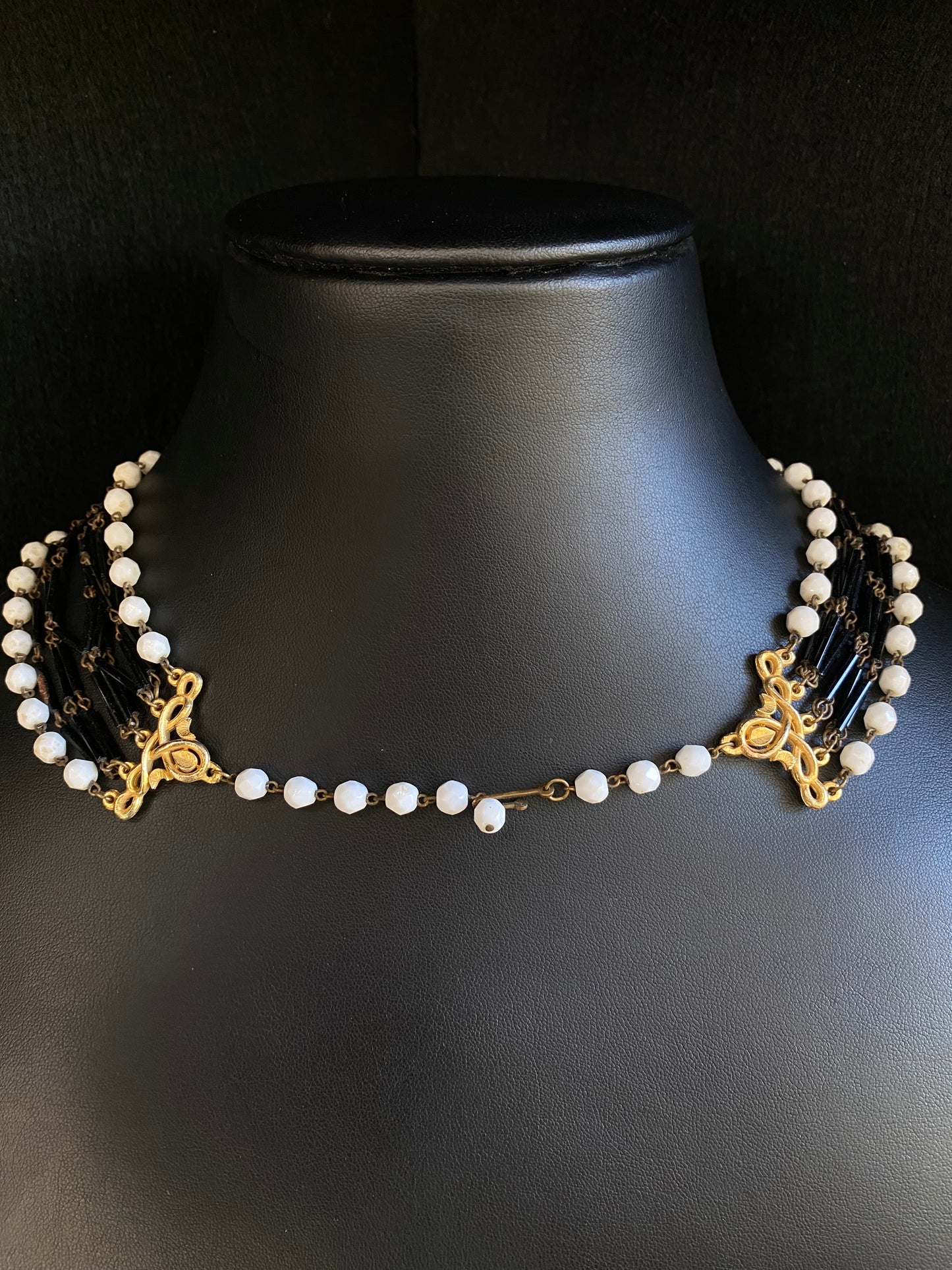 Vintage Bakelite and metal strung necklace