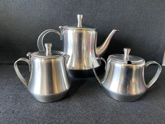 Vintage Tea set GROSVENOR STAINLESS STEEL