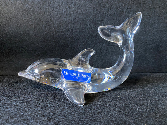 Vintage Villaroy and Boch Glass Dolphin