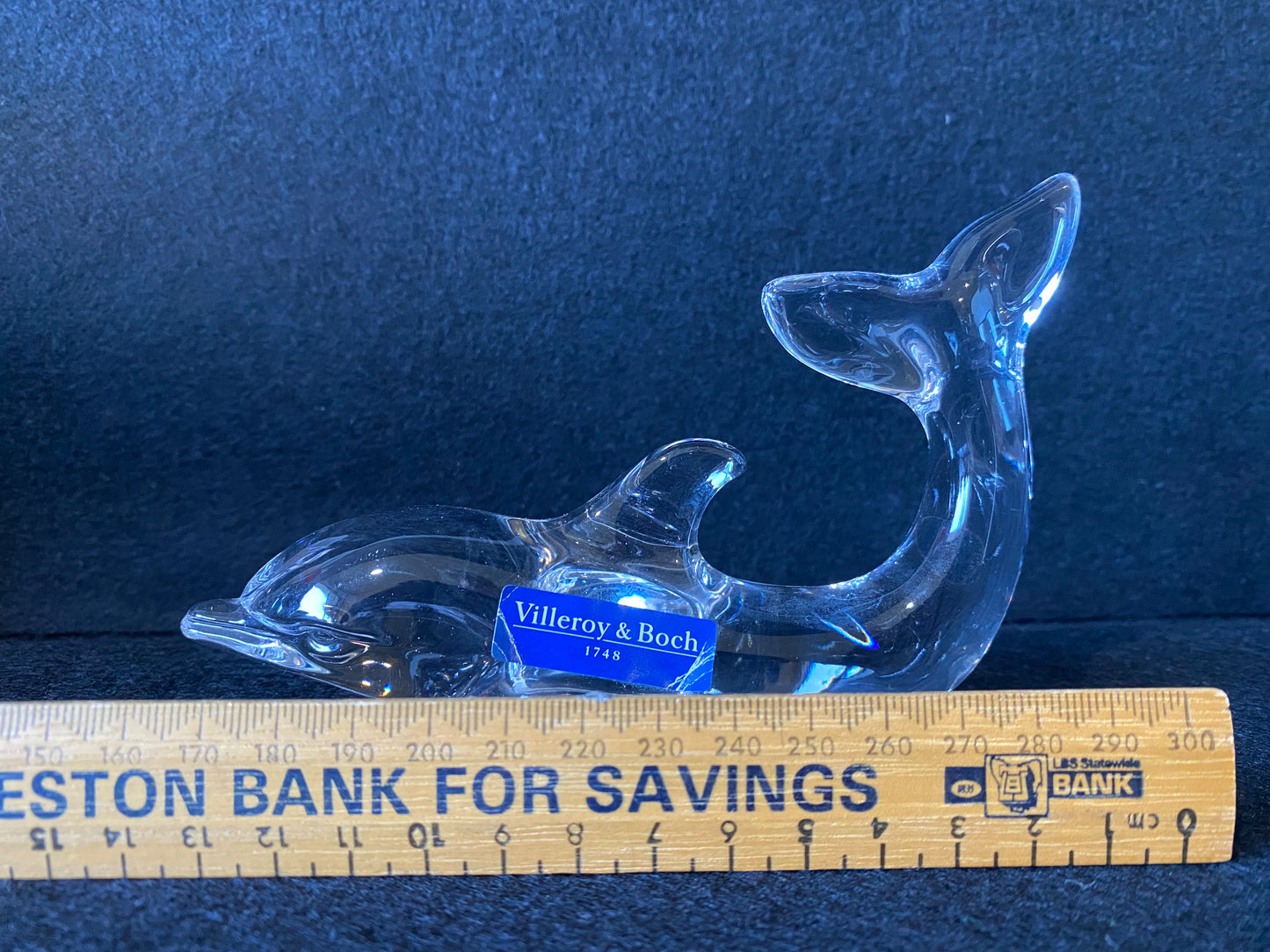 Vintage Villaroy and Boch Glass Dolphin